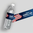 Waving Flag Water Bottle Labels