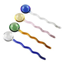 Wavy colorful glass spoon coffee stirring rod kitchen set
