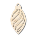 Unfinished Wood Layered Christmas Bulb Ornaments | 2 Piece | 5" Tall | 1/8" Wood | Wood Craft DIY