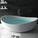 Nuvia Altura 71-Inch Premium Freestanding Extra Large Oval Stone Besin Soaking Bathtub (SAK12486)