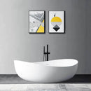 Nuvia Altura 71-Inch Premium Freestanding Extra Large Oval Stone Besin Soaking Bathtub (SAK12486)