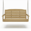SimplyPoly 4 Foot Amish Made Classic Recycled Plastic Porch Swing, Black