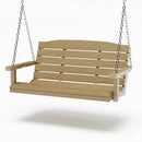 SimplyPoly 5 Foot Amish Made Classic Recycled Plastic Porch Swing, Dark Grey