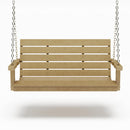 SimplyPoly 5 Foot Amish Made Signature Recycled Plastic Porch Swing, Bright White