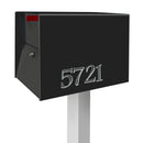NEW! The UpTown Box Locking Package Dropbox  in TEXTURED MATT JET BLACK - Modern Mailbox