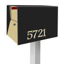 NEW! The UpTown Box Locking Package Dropbox  in TEXTURED MATT JET BLACK - Modern Mailbox