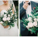 Wedding Bouquet Pink White Flowers Bridal Bouquet 19.7" Tall