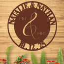 Wedding Sign, Mr & Mrs, Names and Date