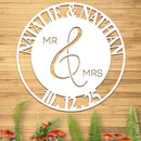 Wedding Sign, Mr & Mrs, Names and Date