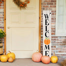 Welcome Pumpkin Sign Porch Leaner