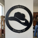 Custom Metal Wall Art - Personalized Western Cowboy Monogram Sign