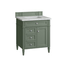 James Martin Brittany 30" Single Bathroom Vanity, Smokey Celadon