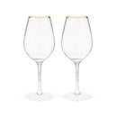 Gilded Stemmed Wine Glasses