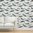 Sea life & Alphabet Animal Wallpaper - Nursery Wall Decor Wallpapers