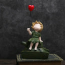 DecorBites™ Balloon Girl Tank Art Figure Resin Statues Collection for Interior Decor