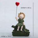 DecorBites™ Balloon Girl Tank Art Figure Resin Statues Collection for Interior Decor