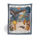 Whimsical blue decorbites dream tarot tapestry bedroom wall art