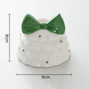 Whimsical ceramic bowknot tree candle holder dining room decor