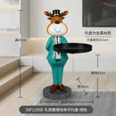 Whimsical dapper deer landing tray ornament for living room decor