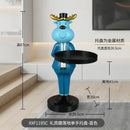 Whimsical dapper deer landing tray ornament for living room decor