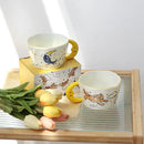 Whimsical off-white moon ceramic mug kitchen bear moon drinkware