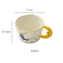 Whimsical off-white moon ceramic mug kitchen bear moon drinkware