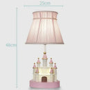 Whimsical pink & white castle kids chandelier led bedroom light