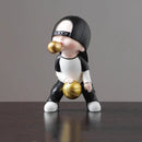 Whimsical resin boys sports statues set bedroom decor