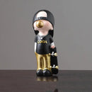 Whimsical resin boys sports statues set bedroom decor