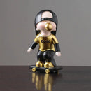 Whimsical resin boys sports statues set bedroom decor