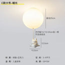 Whimsical white balloon flying pig resin led ceiling light bedroom