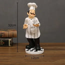 DecorBites™ Bearded Chef Resin Figure Sculpture Modern Kitchen Desk Decor Ornaments