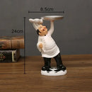 DecorBites™ Bearded Chef Resin Figure Sculpture Modern Kitchen Desk Decor Ornaments
