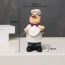 DecorBites™ Bearded Chef Resin Figure Sculpture Modern Kitchen Desk Decor Ornaments