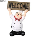 DecorBites™ Bearded Chef Resin Figure Sculpture Modern Kitchen Desk Decor Ornaments
