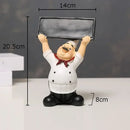 DecorBites™ Bearded Chef Resin Figure Sculpture Modern Kitchen Desk Decor Ornaments