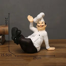 DecorBites™ Bearded Chef Resin Figure Sculpture Modern Kitchen Desk Decor Ornaments