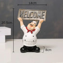 DecorBites™ Bearded Chef Resin Figure Sculpture Modern Kitchen Desk Decor Ornaments