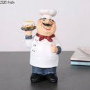 DecorBites™ Bearded Chef Resin Figure Sculpture Modern Kitchen Desk Decor Ornaments