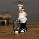 DecorBites™ Bearded Chef Resin Figure Sculpture Modern Kitchen Desk Decor Ornaments