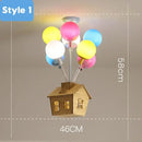 Whimsical wooden house balloon ceiling chandelier for nursery