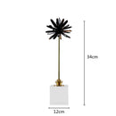 White agate flower home decor figurine living room marble base