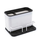White and black double grid cutlery organizer kitchen utensil holder