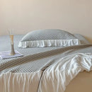 White and black ruffled bedding set bedroom decorbites cool feeling