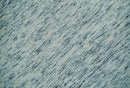 Custom Made Ivory and Blue Abstract Hand Tufted Wool Area Rug