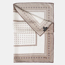 Verona - Silk Neckerchief - White & Sand