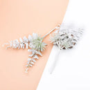 White and frosted green decorbites decorative flowers wedding bouquet