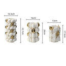 White and gold carambola ceramic vase living room decor