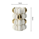 White and gold carambola ceramic vase living room decor