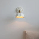 White and gold ceramic led wall light bedroom sconce
